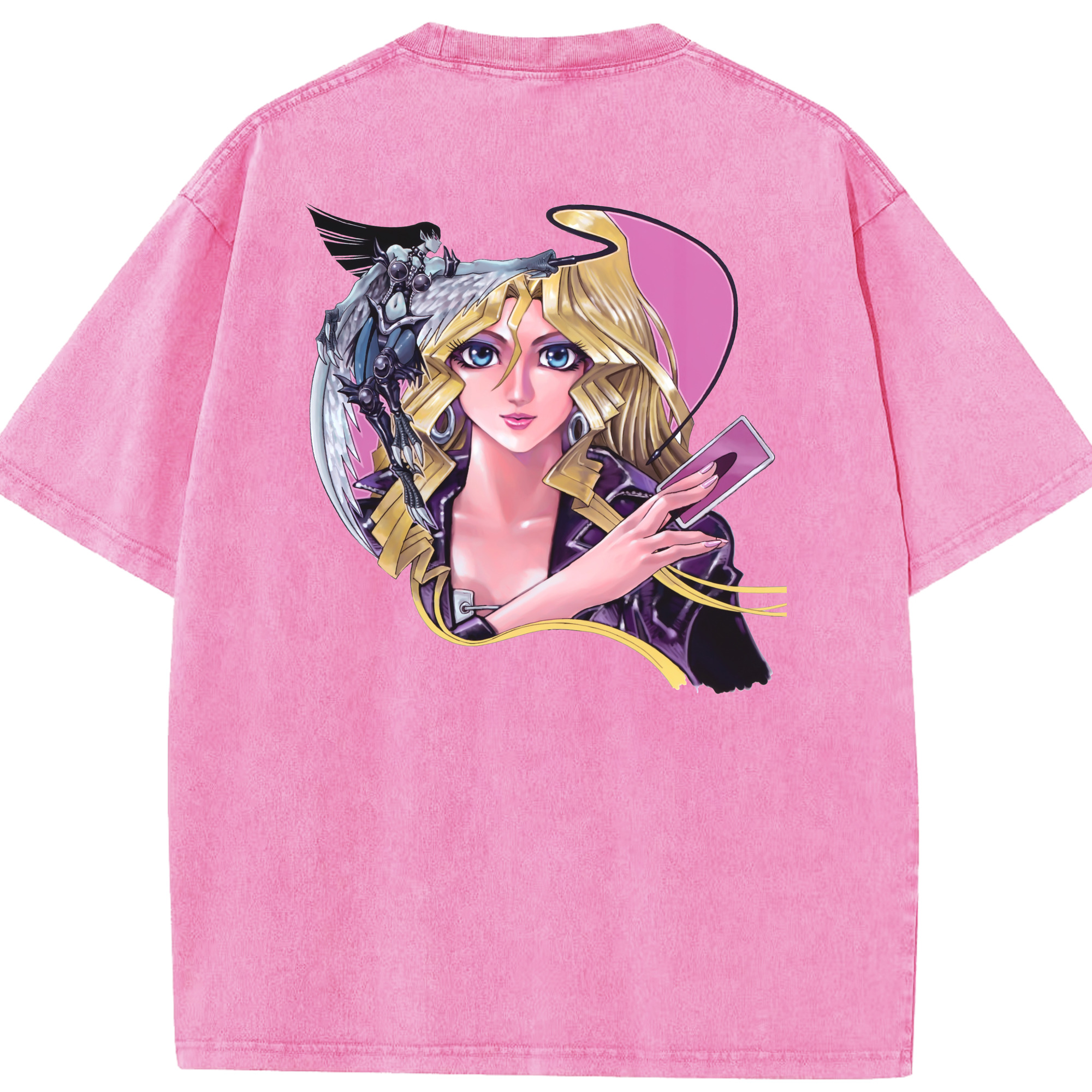 （画像用） 遊☆戯☆王 Yu-Gi-Oh! 綿100% ヴィンテージ風 半袖Tシャツ（背面プリント）